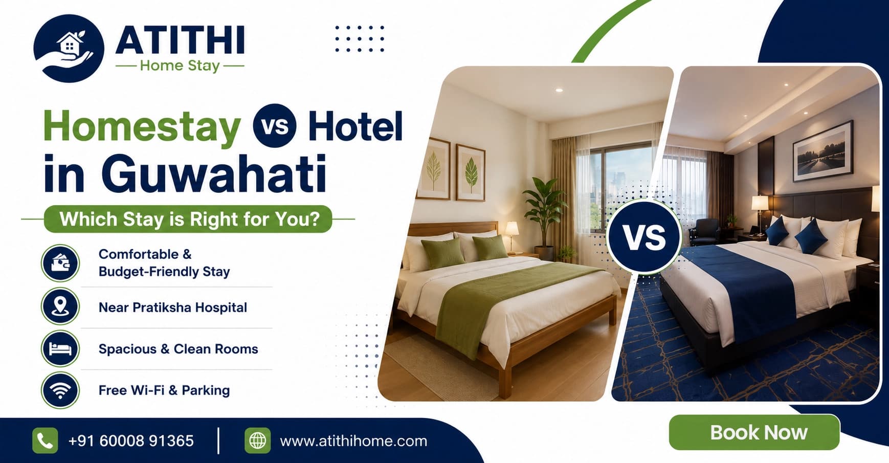 Homestay in Guwahati vs Hotel – What’s Better Near Pratiksha Hospital?