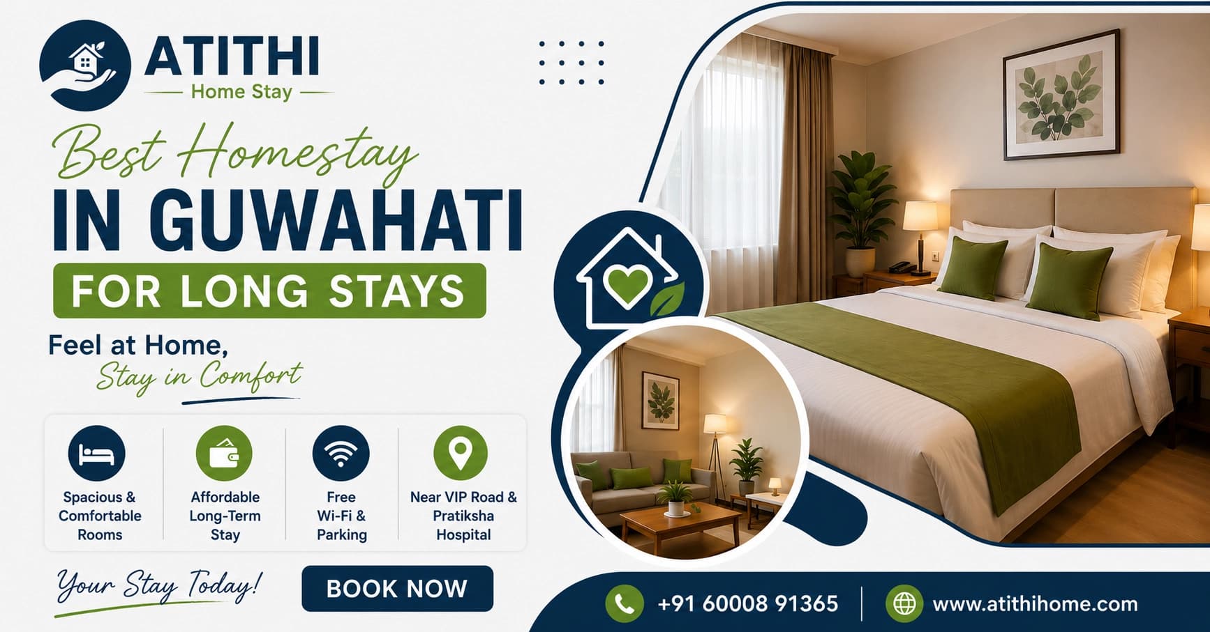 Why Atithi Home is the Perfect Choice for Long-Stay Accommodation in Guwahati
